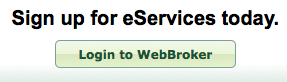 e-Services sign-up with WebBroker at TD Direct Investing
